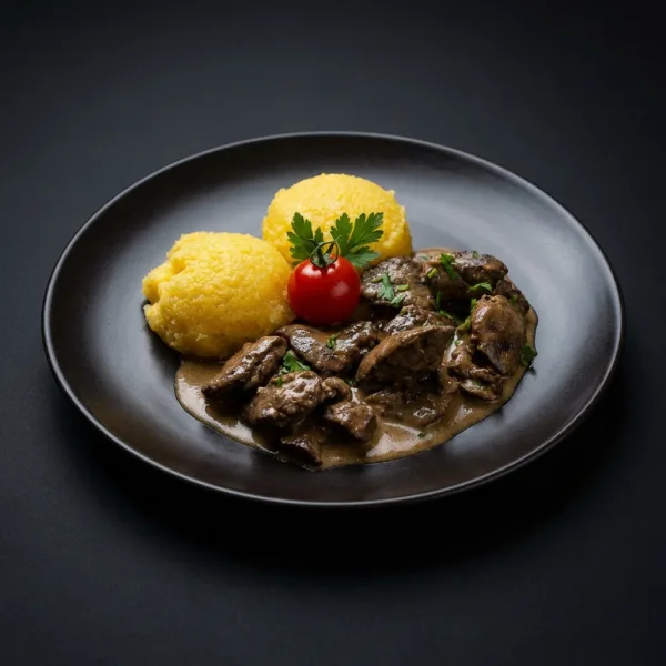 Ficatei La Tigaie Cu Mamaliguta